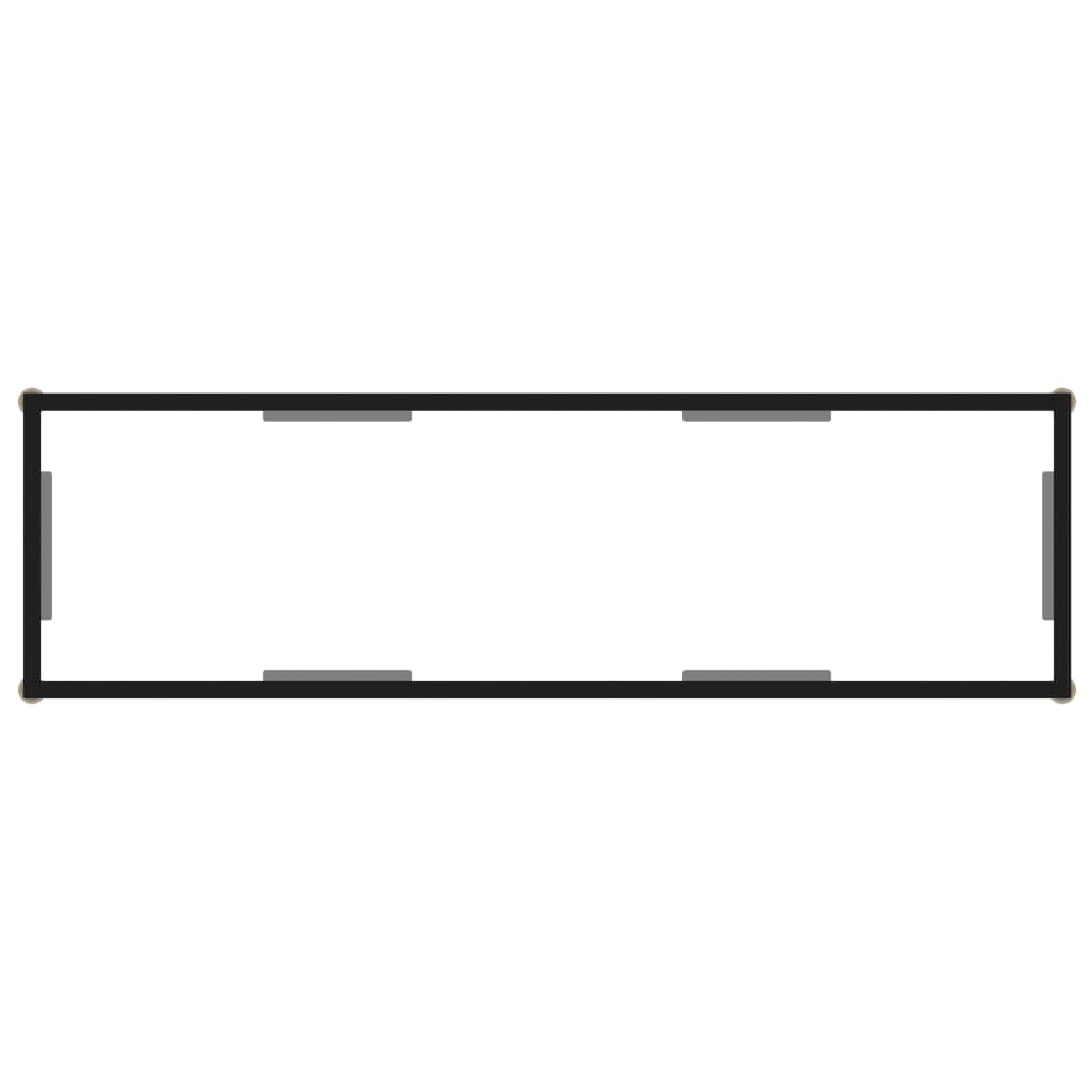 konsolbord 120x35x75 cm hærdet glas transparent