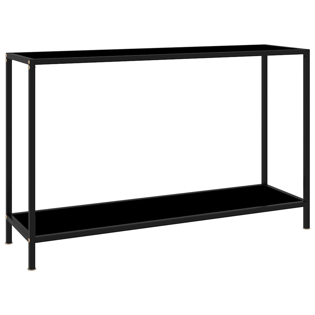 konsolbord 120x35x75 cm hærdet glas sort