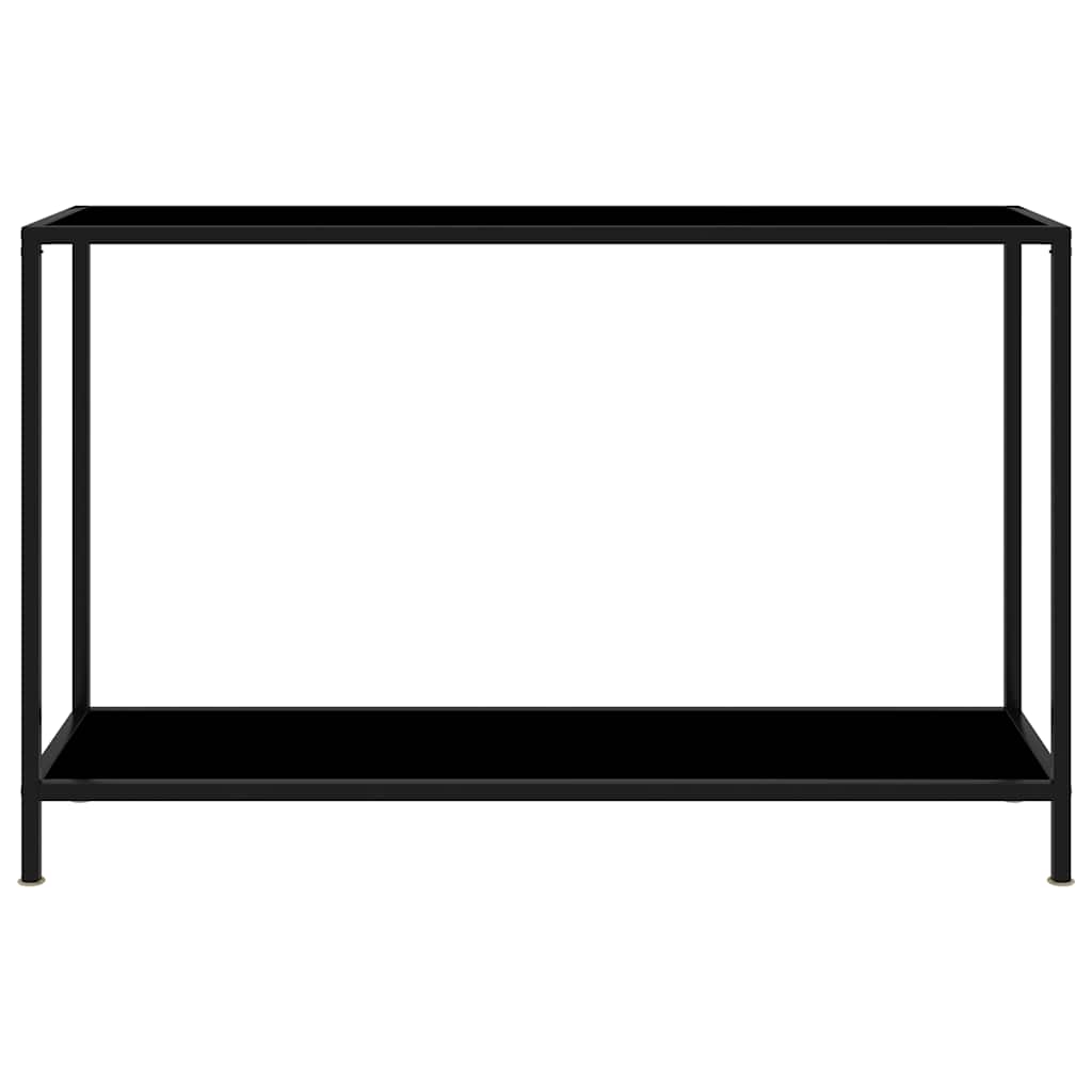konsolbord 120x35x75 cm hærdet glas sort