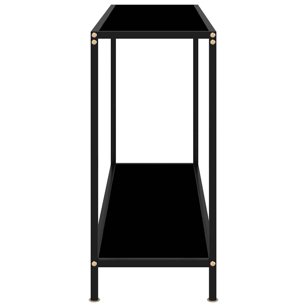 konsolbord 120x35x75 cm hærdet glas sort