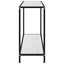 konsolbord 120x35x75 cm hærdet glas hvid