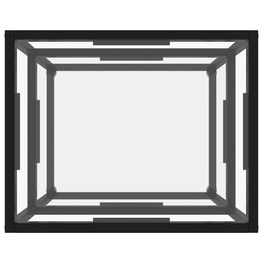 konsolbord 50x40x40 cm hærdet glas transparent