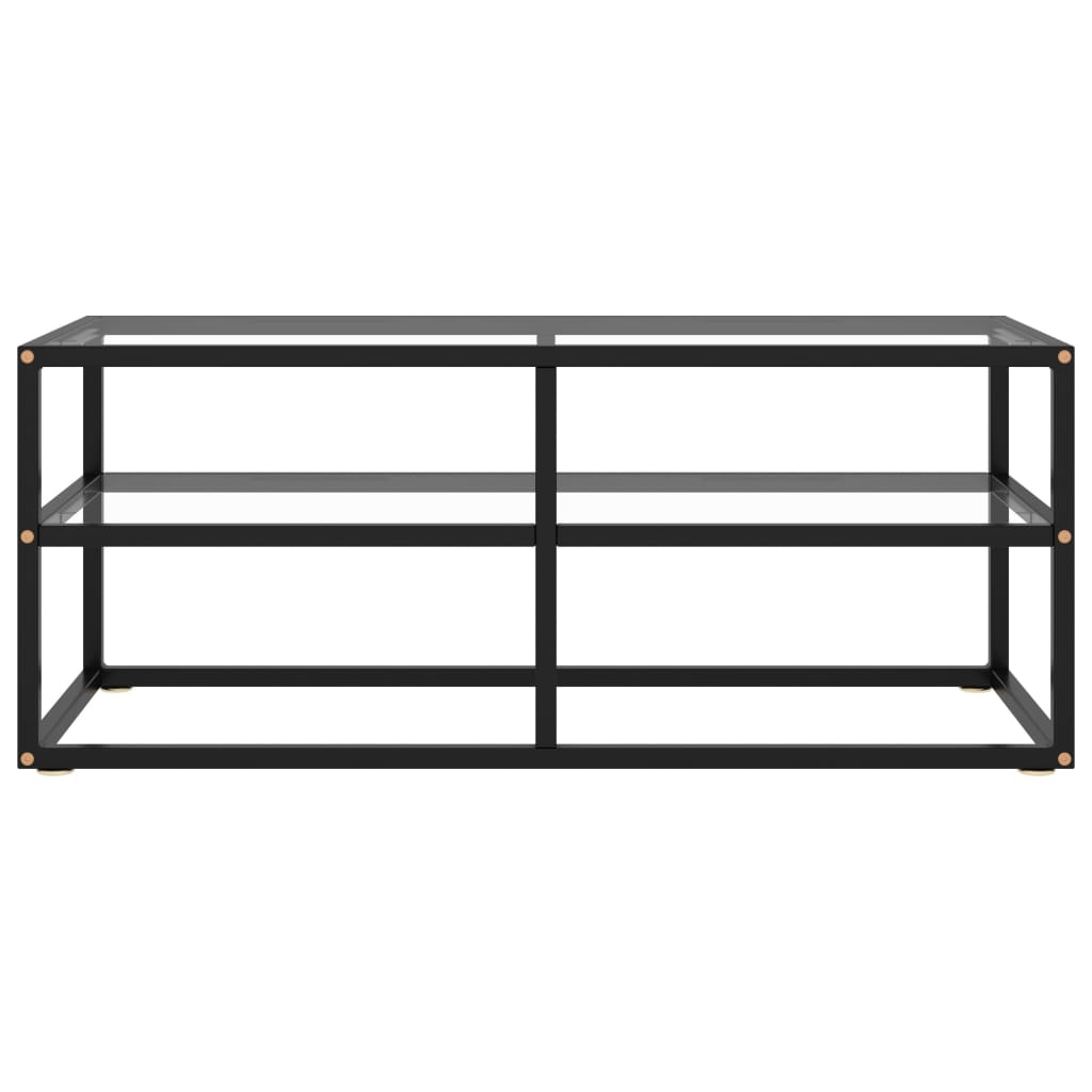 tv-bord 100x40x40 cm hærdet glas sort