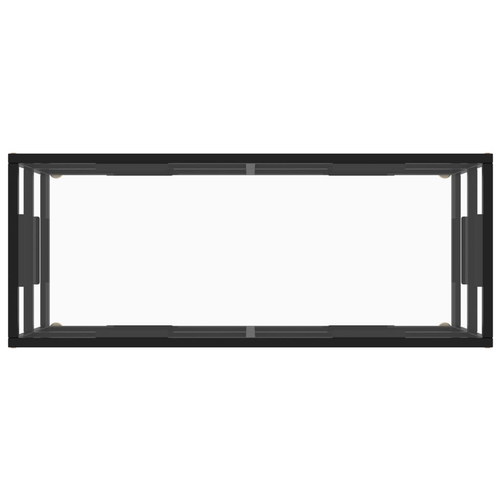 tv-bord 100x40x40 cm hærdet glas sort