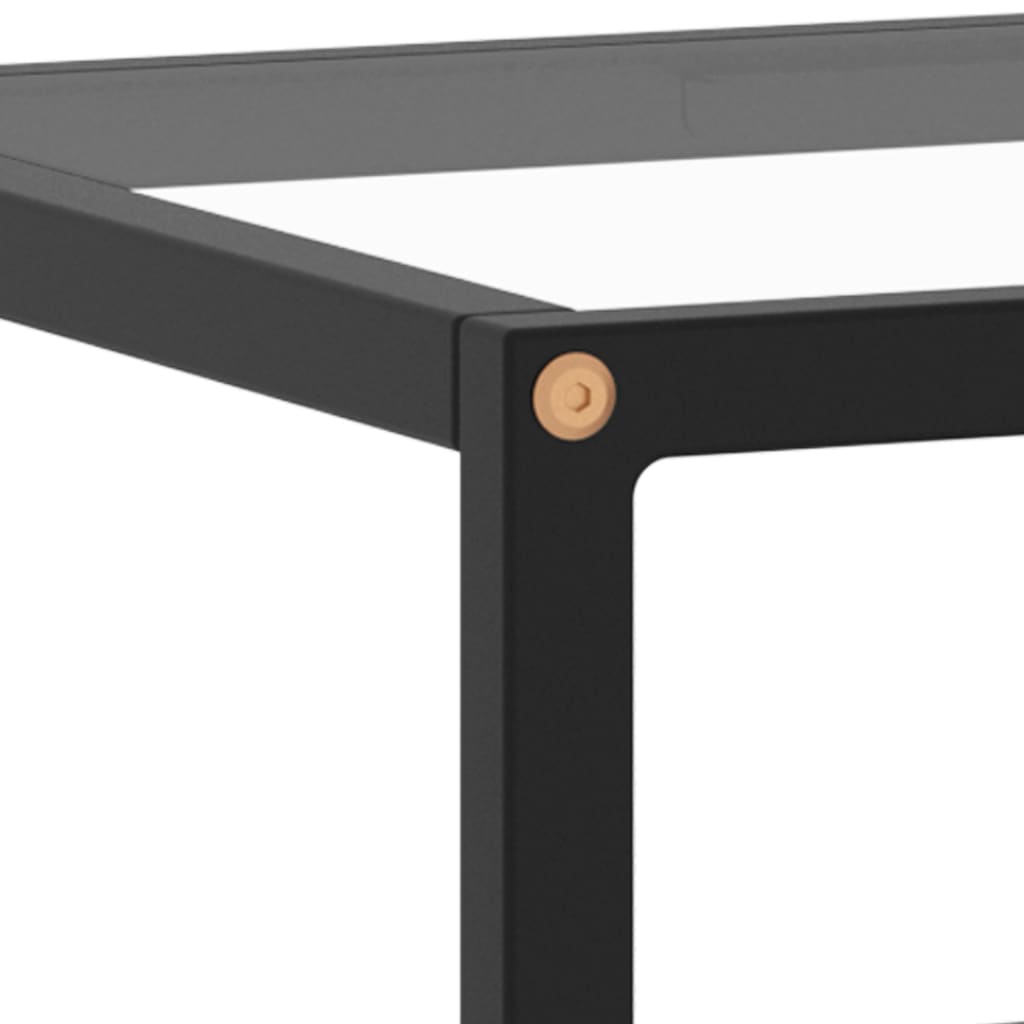 tv-bord 100x40x40 cm hærdet glas sort