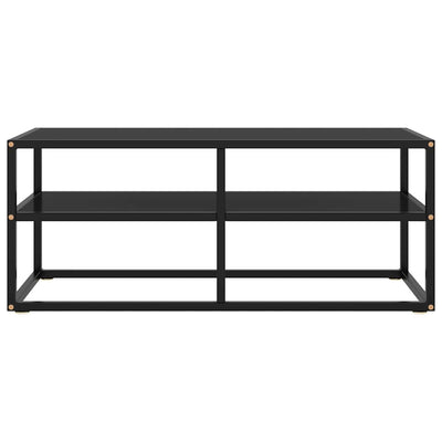tv-bord 100x40x40 cm glas sort