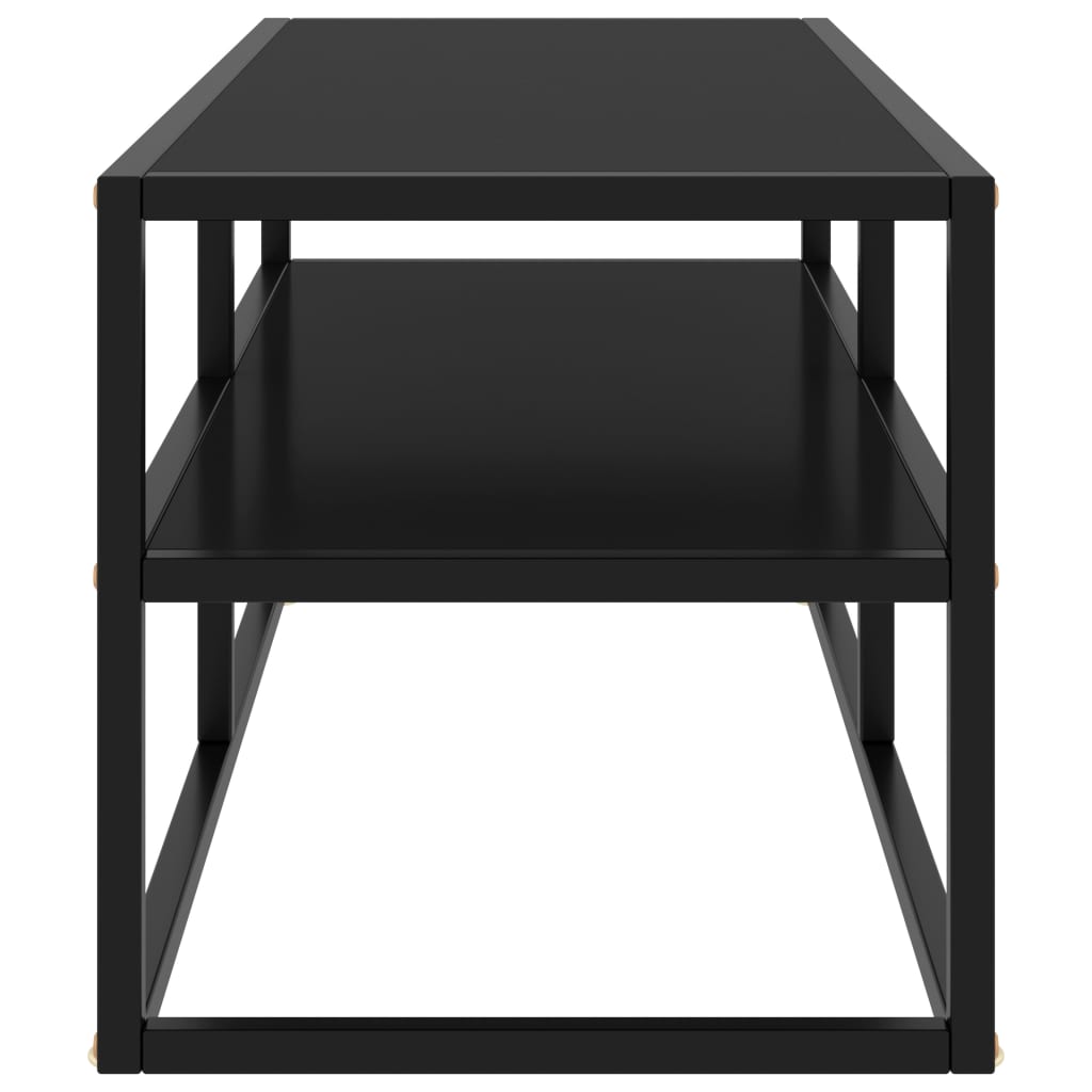 tv-bord 100x40x40 cm glas sort