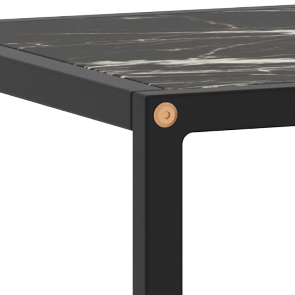 tv-bord 100x40x40 cm marmorglas sort