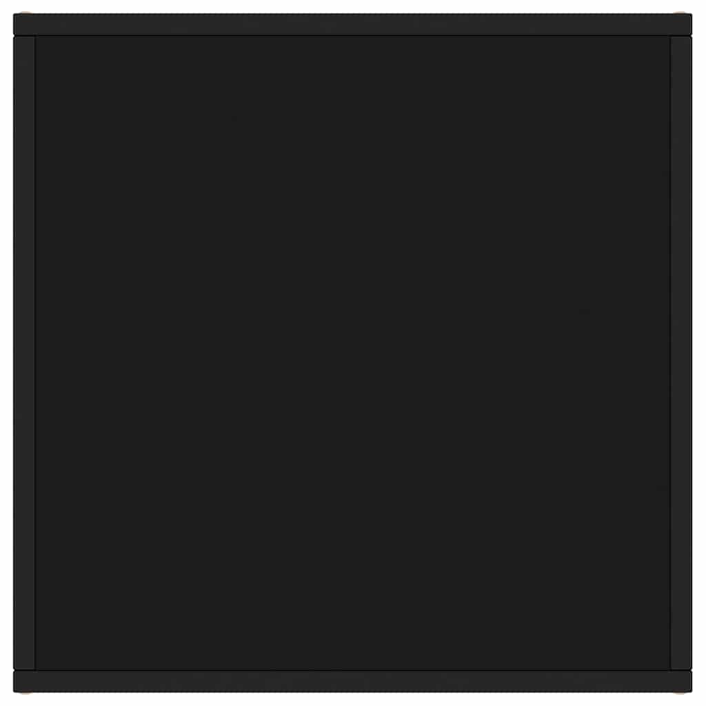 sofabord 60x60x35 cm glas sort