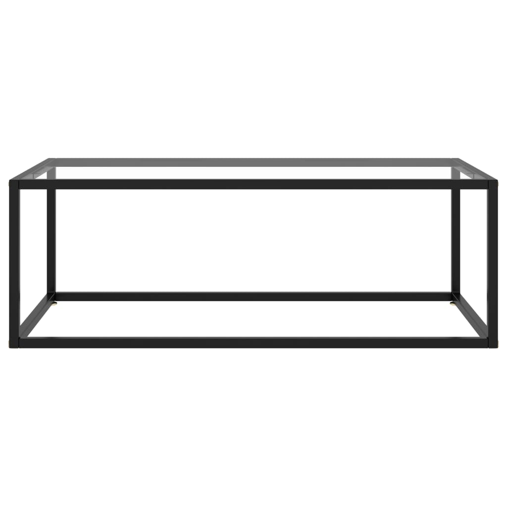 sofabord 100x50x35 cm hærdet glas sort