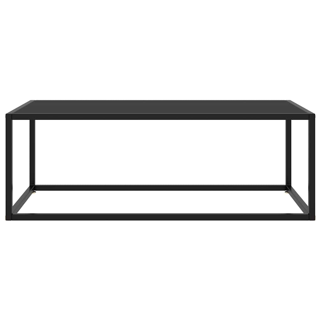 sofabord 100x50x35 cm glas sort