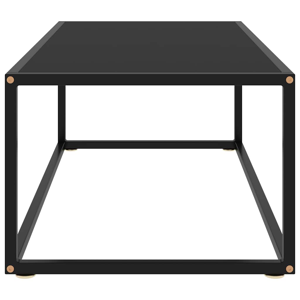 sofabord 100x50x35 cm glas sort