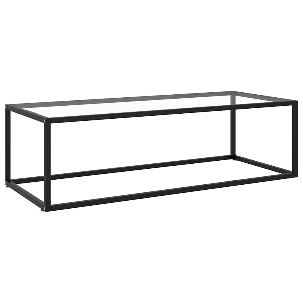 sofabord 120x60x35 cm hærdet glas sort