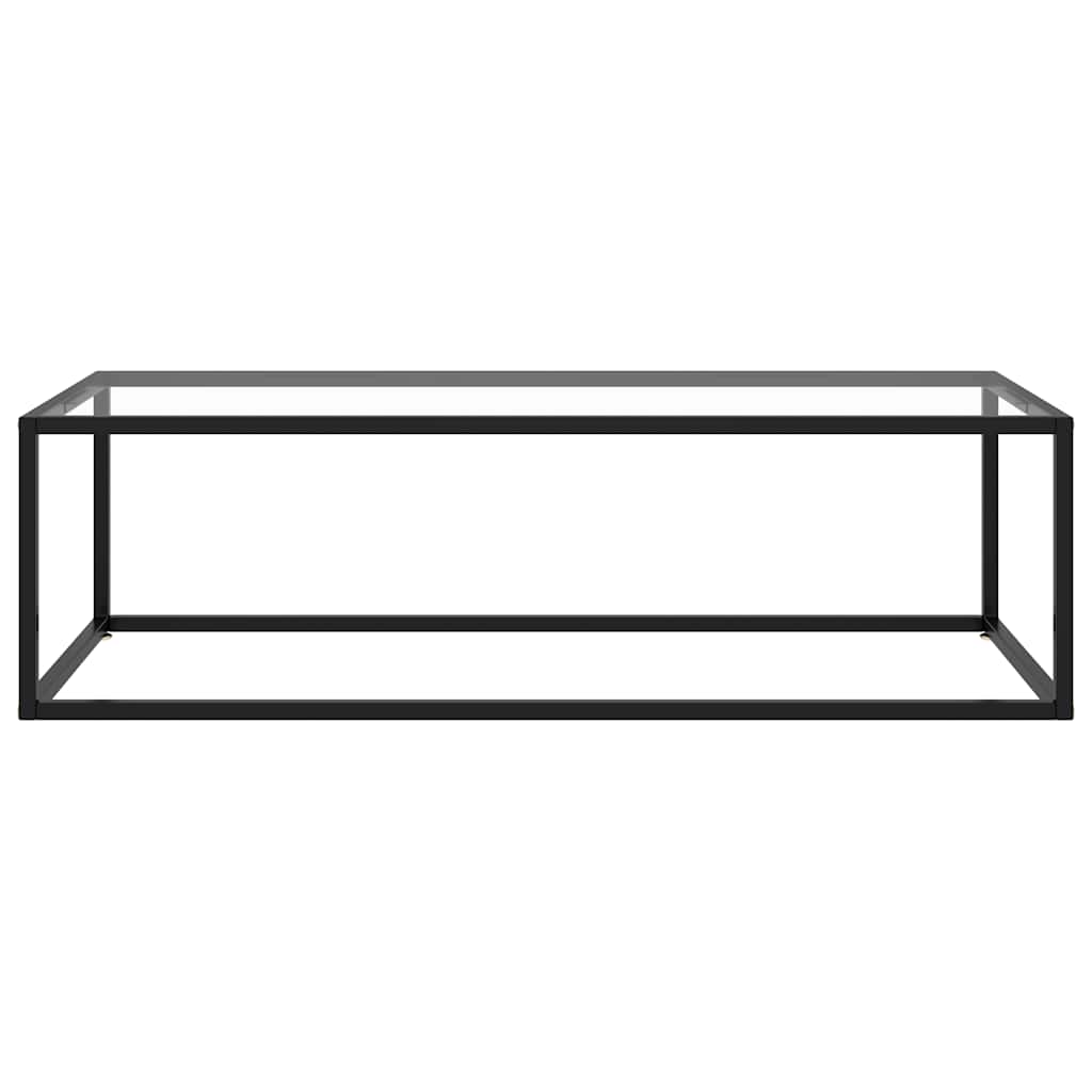sofabord 120x60x35 cm hærdet glas sort