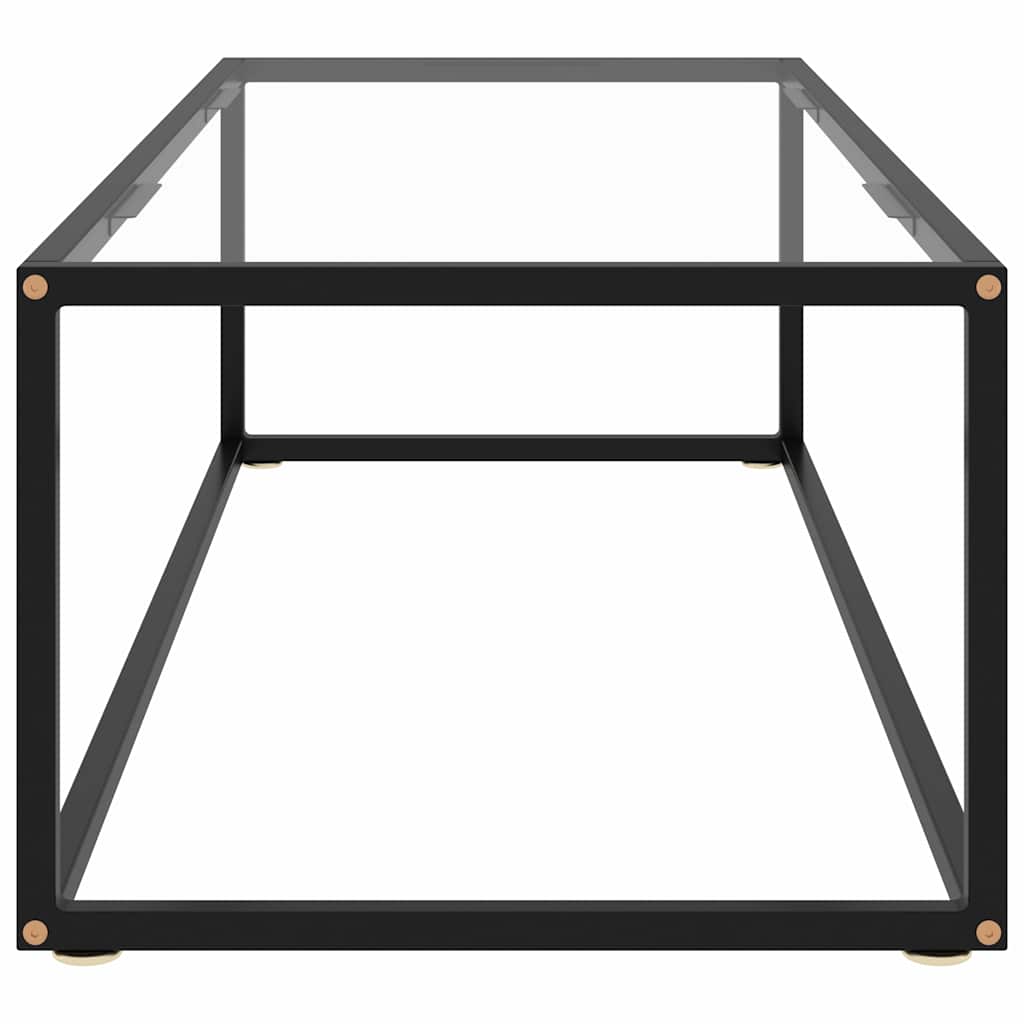 sofabord 120x60x35 cm hærdet glas sort