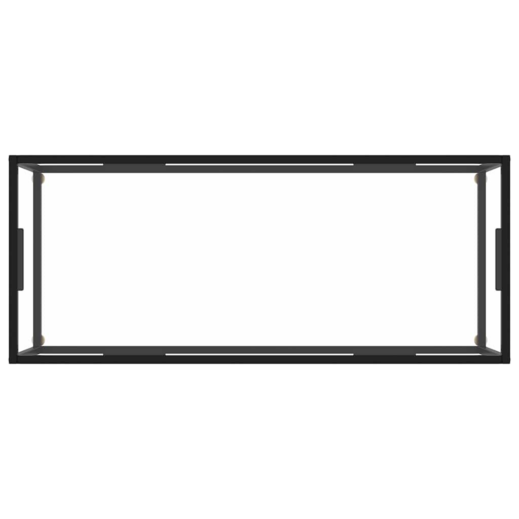 sofabord 120x60x35 cm hærdet glas sort