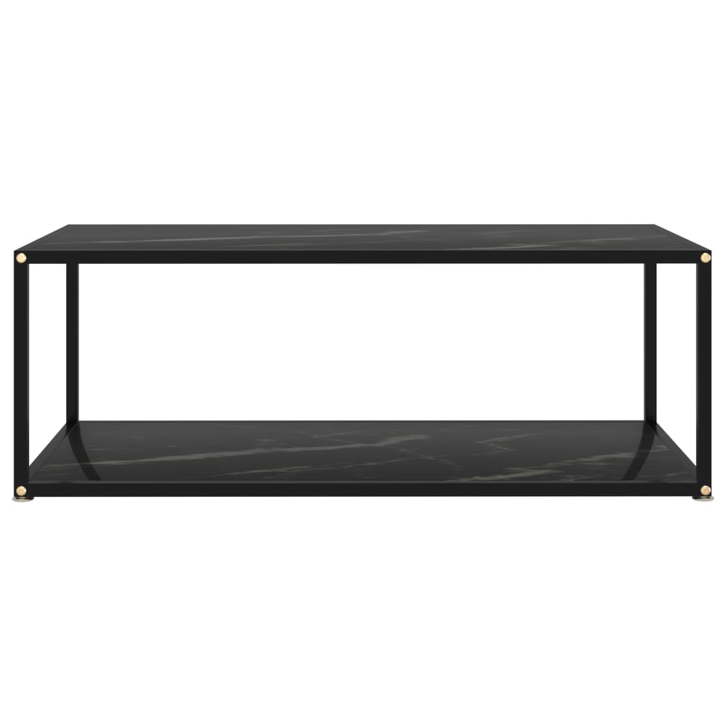 sofabord 100x50x35 cm hærdet glas sort