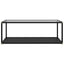 konsolbord 100x36x90 cm hærdet glas transparent og sort