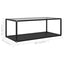 konsolbord 100x36x90 cm hærdet glas transparent og sort