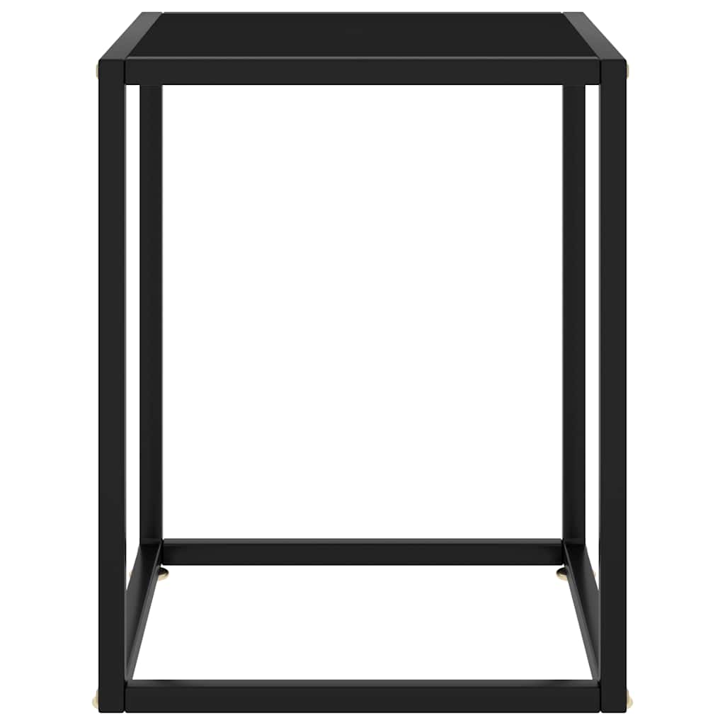 sofabord 40x40x50 cm glas sort