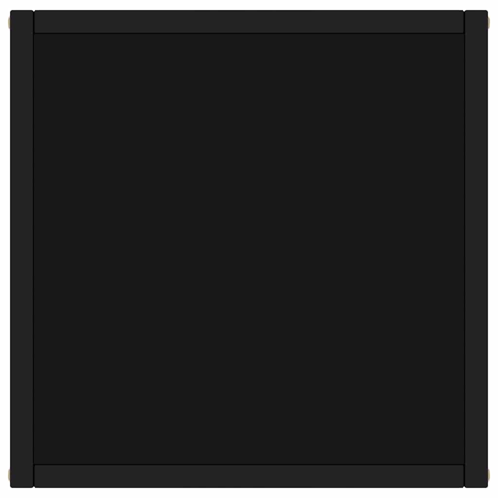 sofabord 40x40x50 cm glas sort