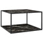 sofabord 90x90x50 cm marmorglas sort