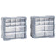 skuffereoler med 12 skuffer 2 stk. 26,5x16x26 cm