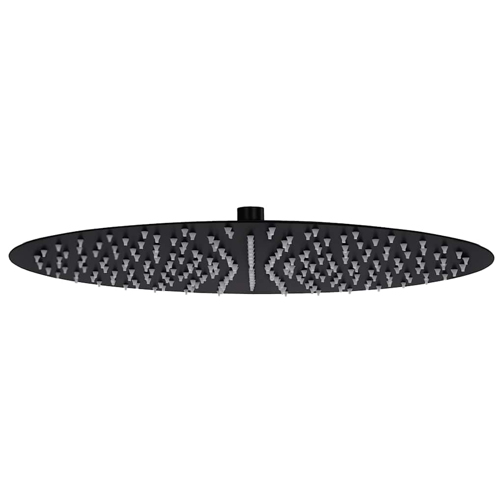 regnbrusehoved rustfrit stål 40 cm rund sort