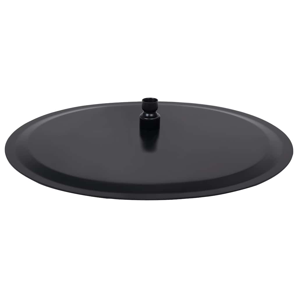 regnbrusehoved rustfrit stål 40 cm rund sort