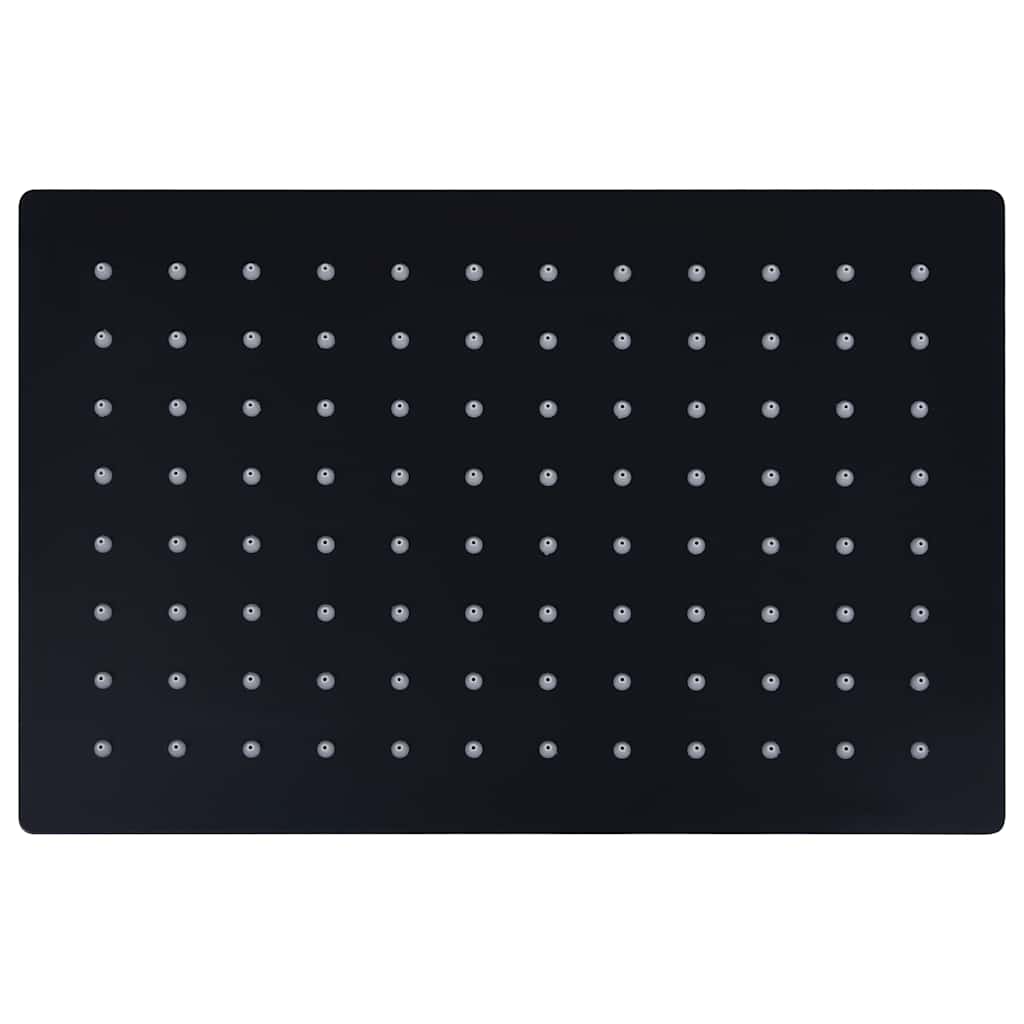 regnbrusehoved 30x20 cm rustfrit stål rektangulær sort