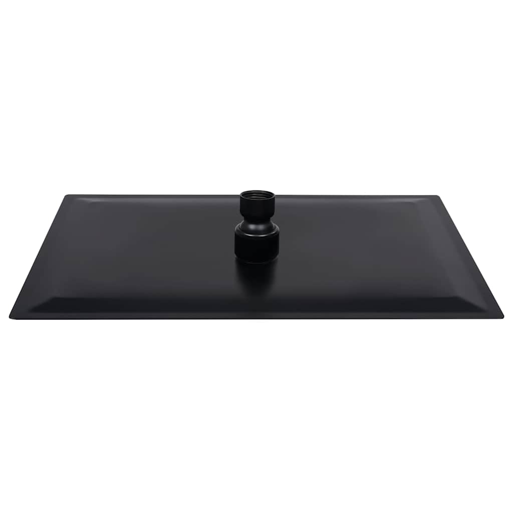 regnbrusehoved 30x20 cm rustfrit stål rektangulær sort