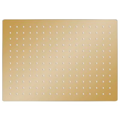 regnbrusehoved 40x30 cm rustfrit stål rektangulær guldfarvet