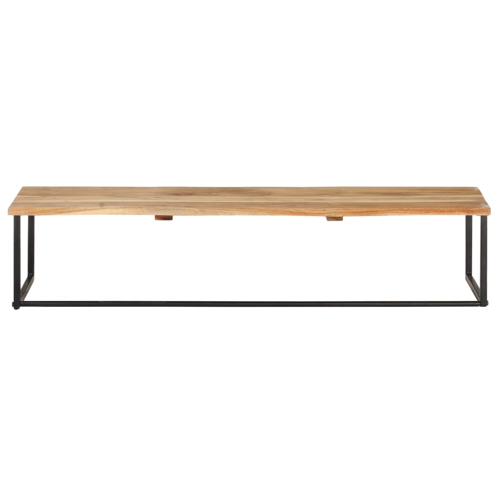knagerække med levende kant 100x35x22 cm massivt akacietræ