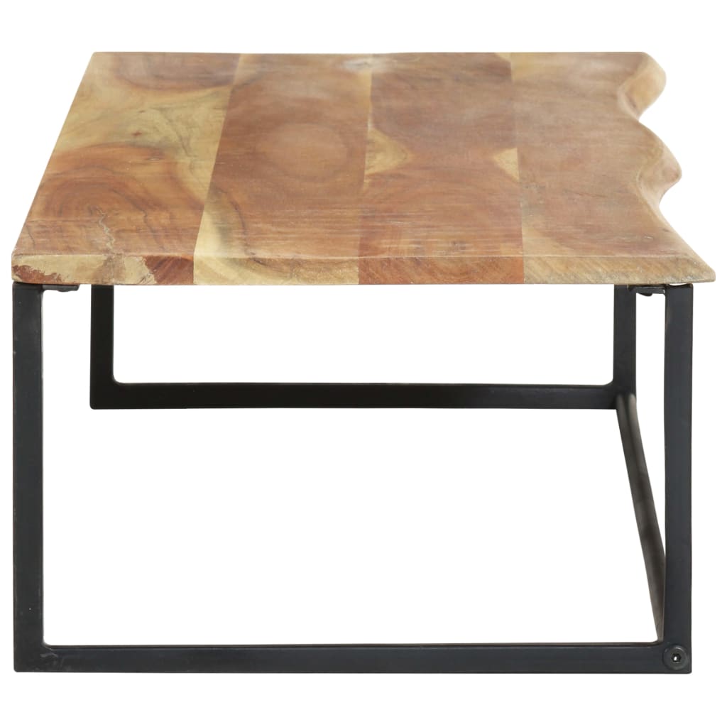 knagerække med levende kant 100x35x22 cm massivt akacietræ