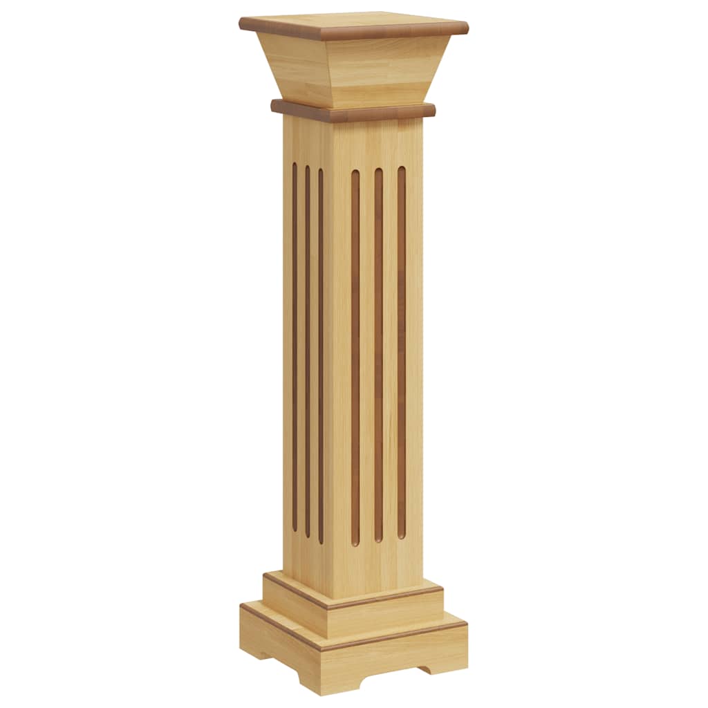 klassisk plantestativ 17x17x66 cm MDF firkantet lys træfarve