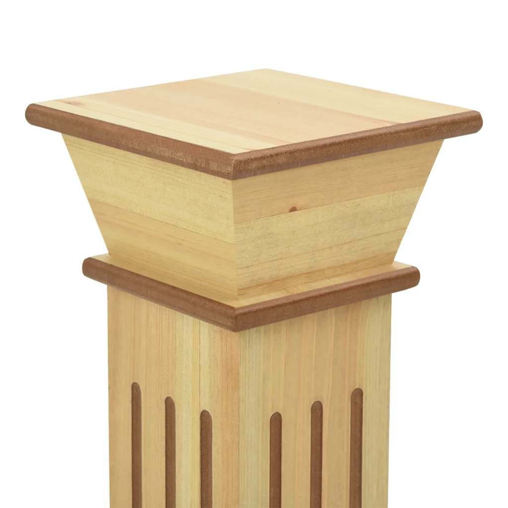 klassisk plantestativ 17x17x66 cm MDF firkantet lys træfarve