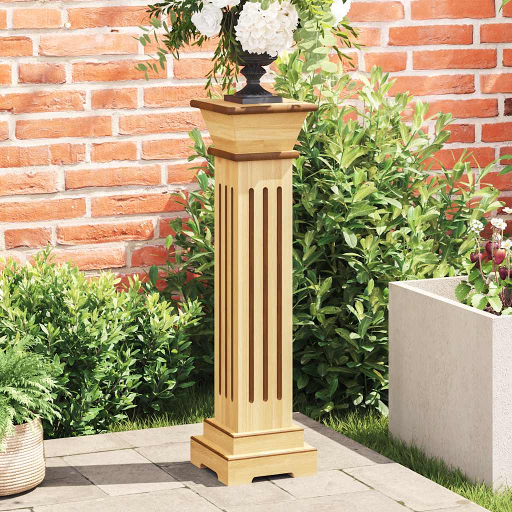 klassisk plantestativ 17x17x66 cm MDF firkantet lys træfarve