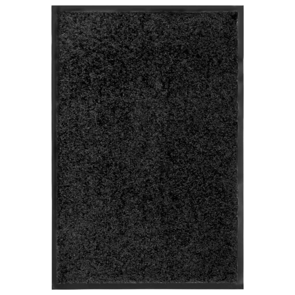 vaskbar dørmåtte 40x60 cm sort