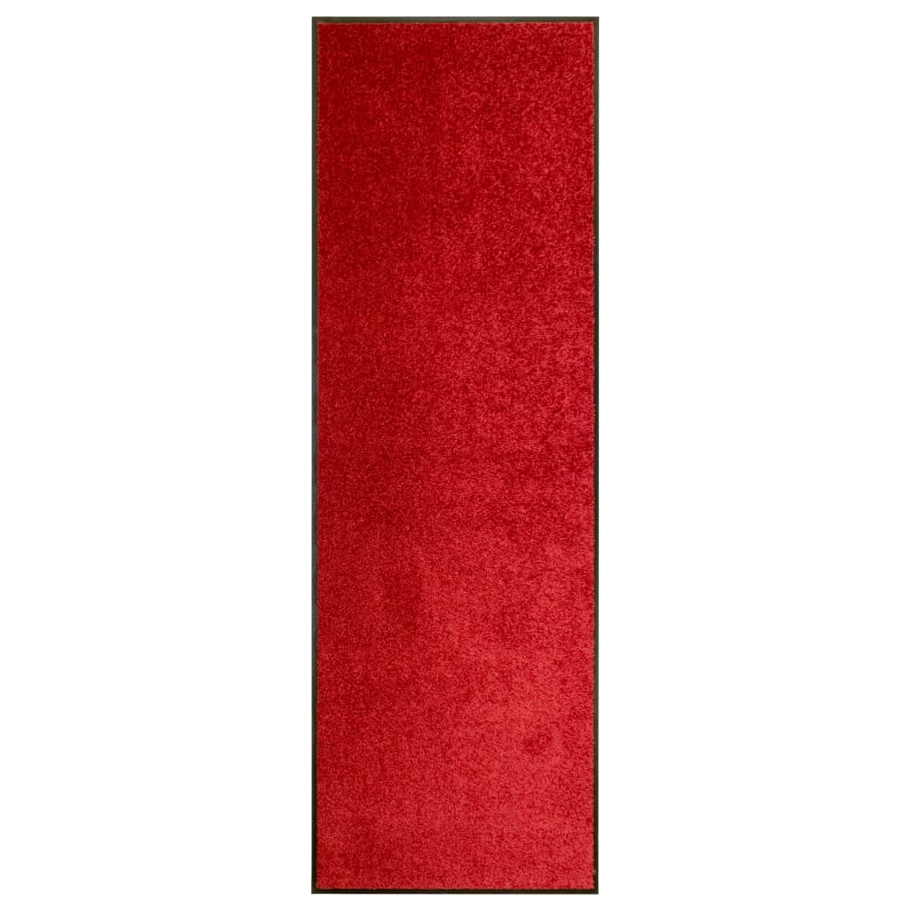 vaskbar dørmåtte 60x180 cm rød