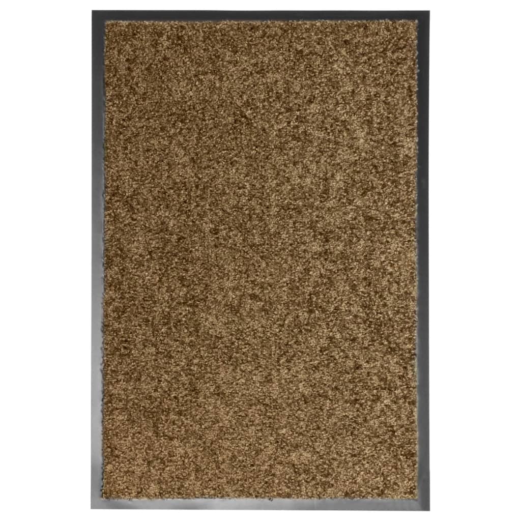 vaskbar dørmåtte 40x60 cm brun
