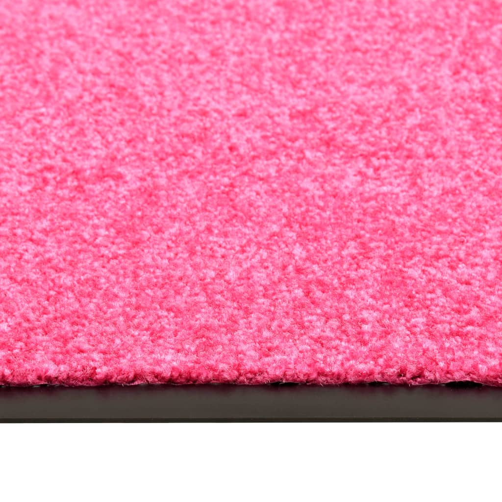 vaskbar dørmåtte 90x120 cm pink