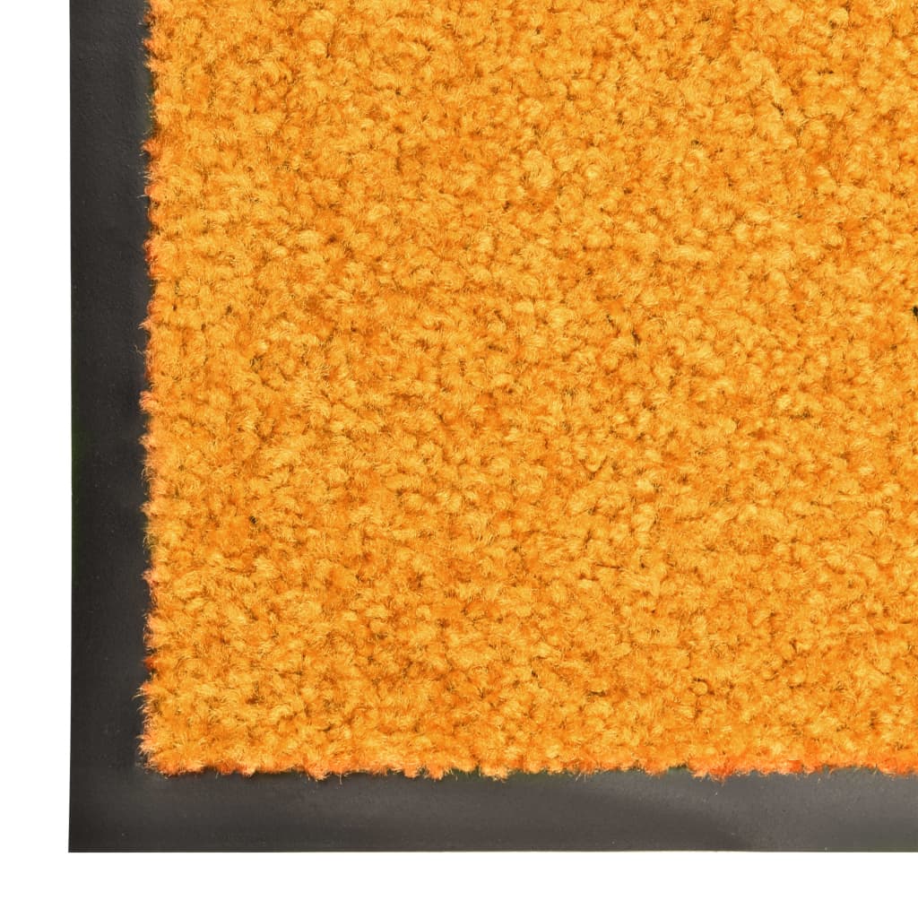 vaskbar dørmåtte 60x90 cm orange