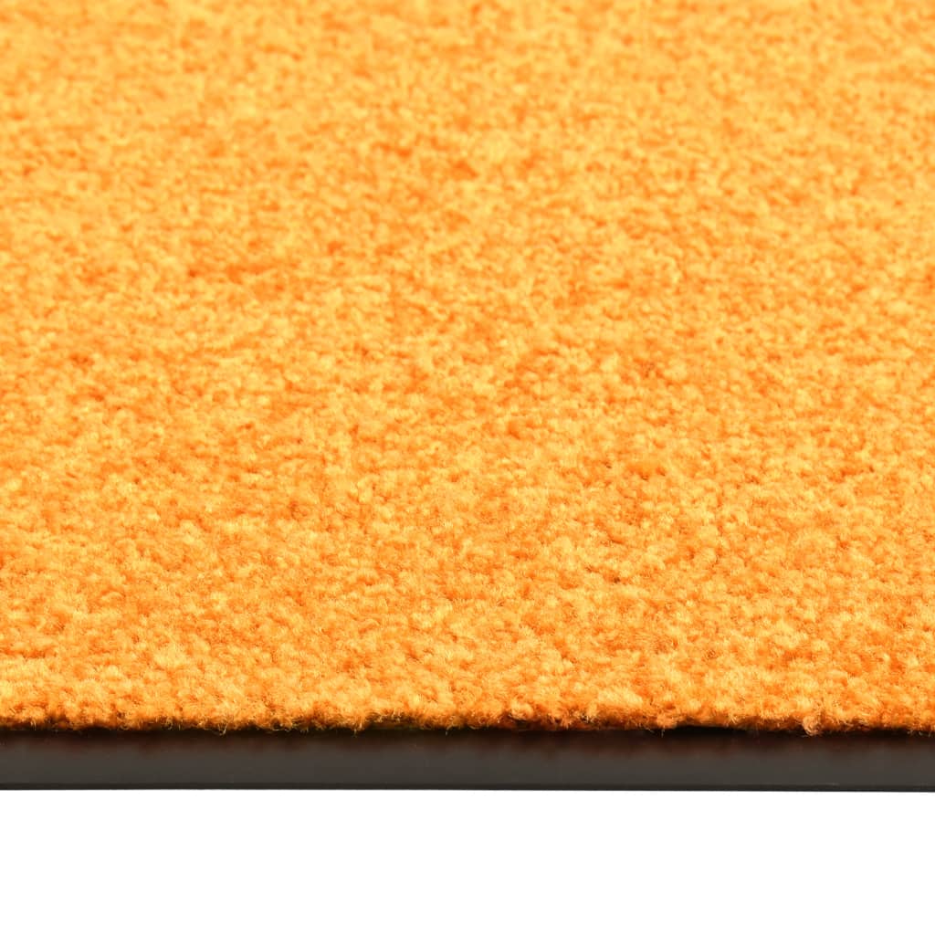 vaskbar dørmåtte 90x120 cm orange