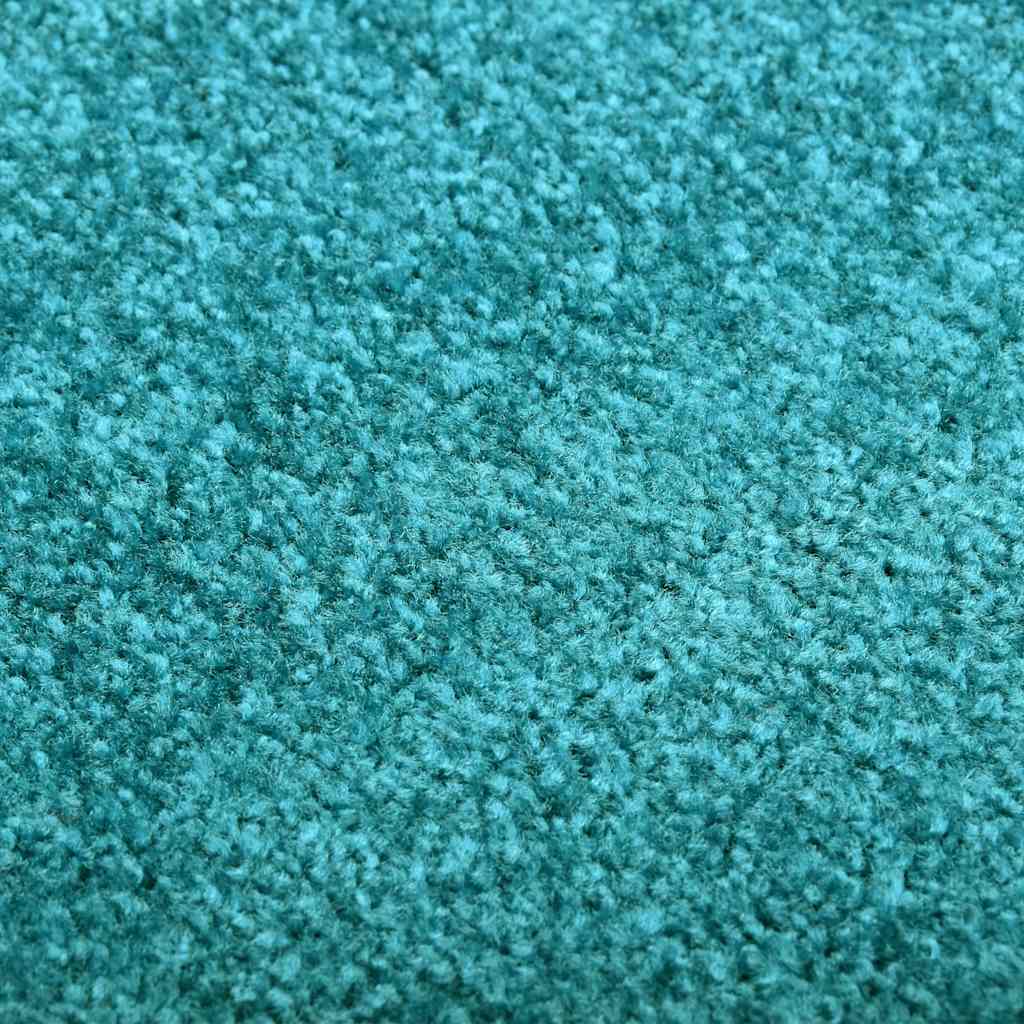 vaskbar dørmåtte 60x180 cm cyanblå