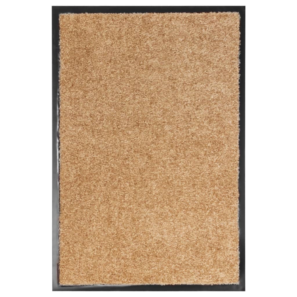 vaskbar dørmåtte 40x60 cm cremefarvet