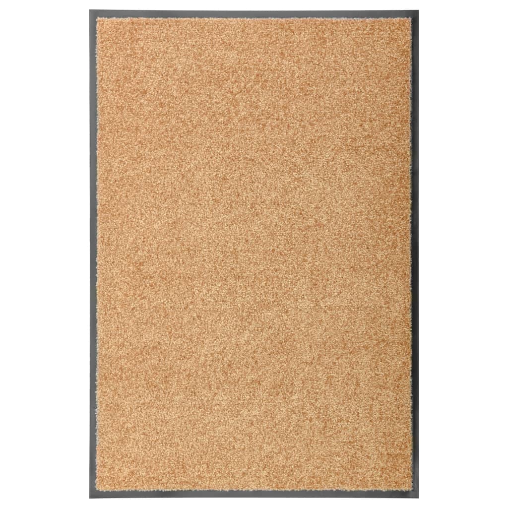 vaskbar dørmåtte 60x90 cm cremefarvet