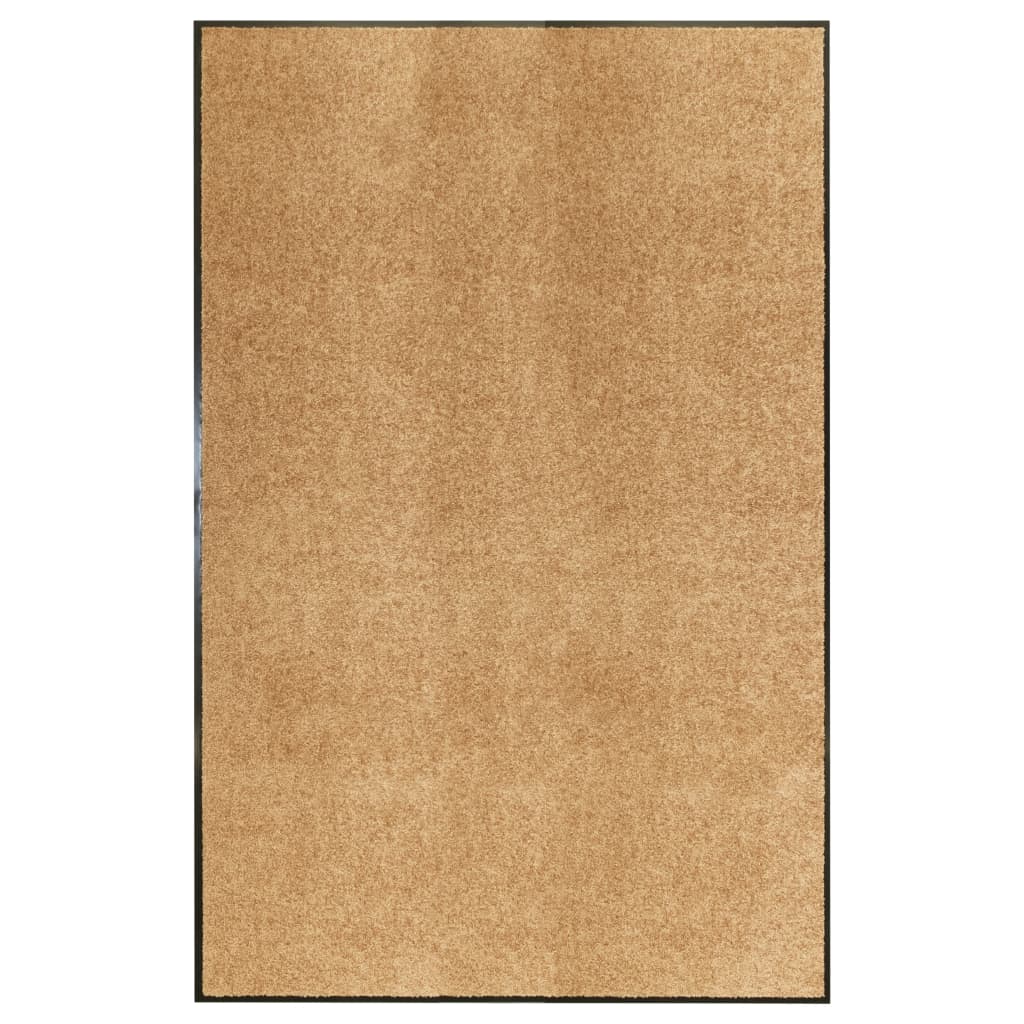 vaskbar dørmåtte 120x180 cm cremefarvet