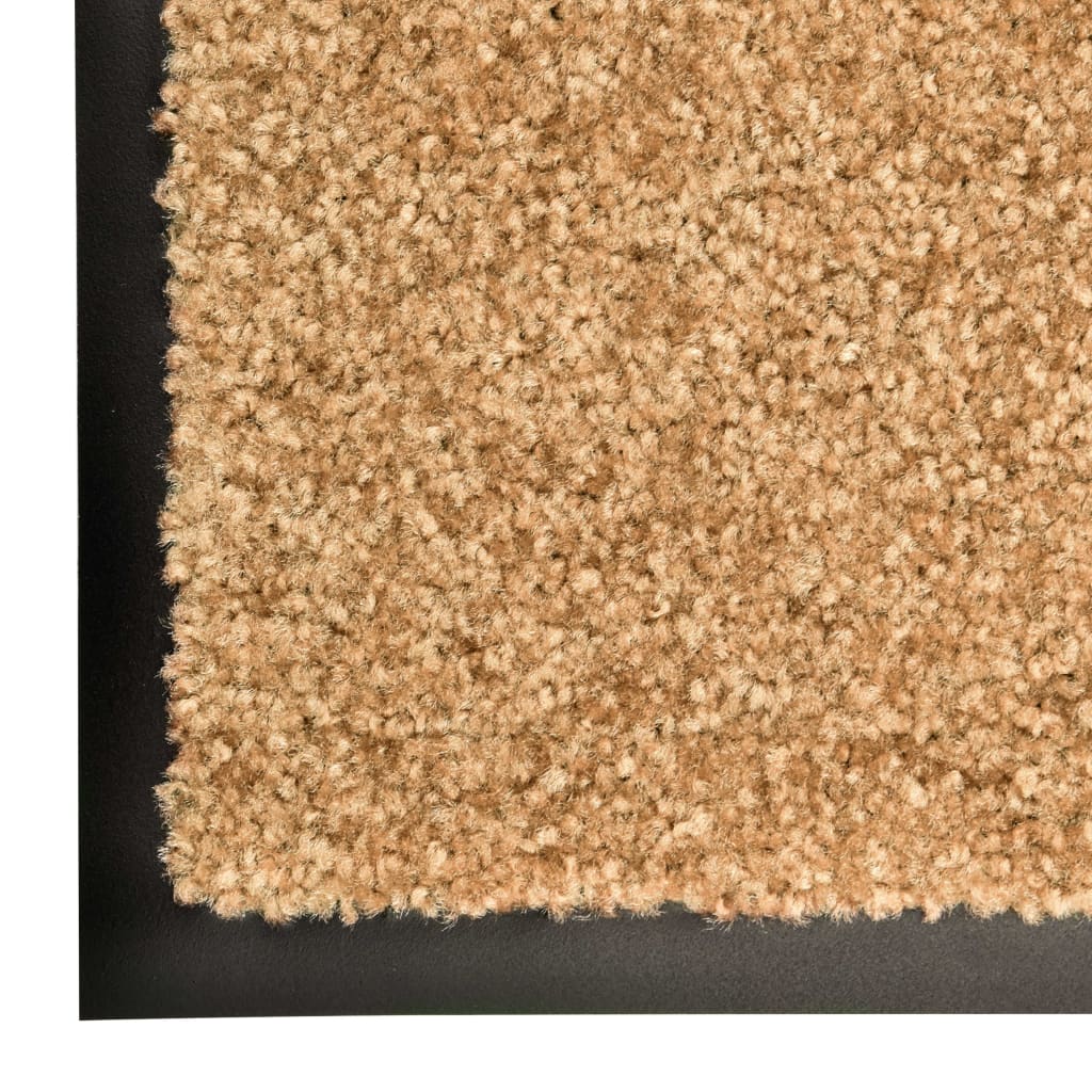 vaskbar dørmåtte 120x180 cm cremefarvet