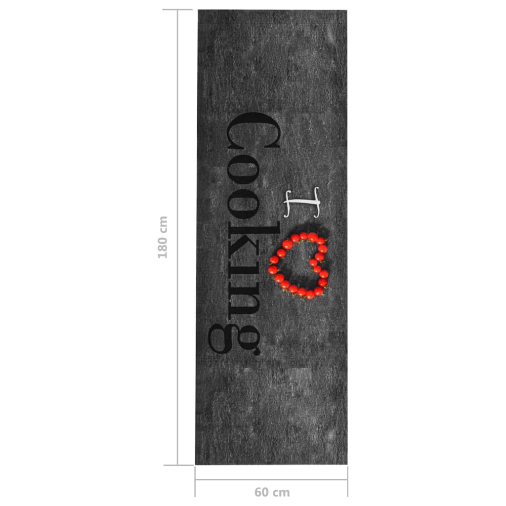 vaskbar køkkenmåtte 60x180 cm Cooking-print