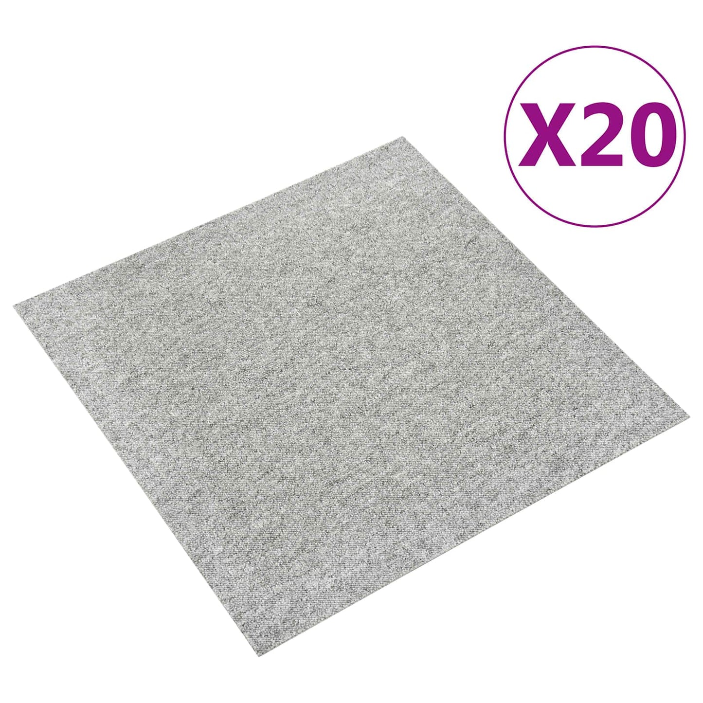 Tæppe 20 stk. Lysegrå 50 x 50 cm 100% Polypropylen